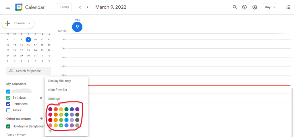 Color your Google Calendar as you wish